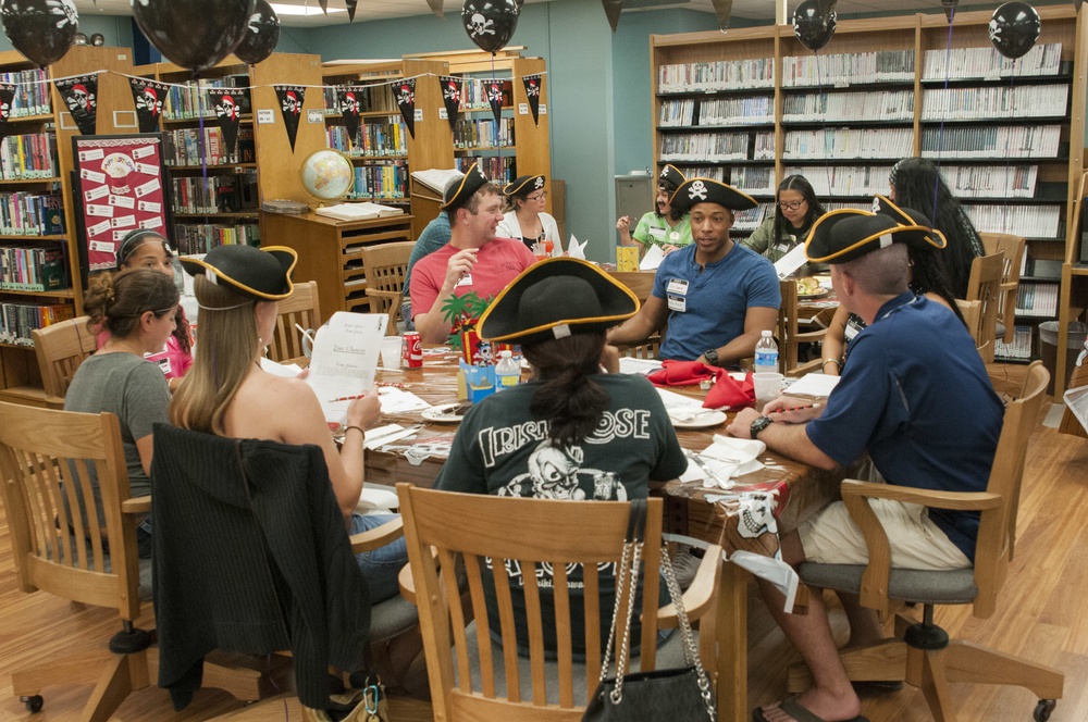 Pirate-themed murder mystery dinner hooks guests