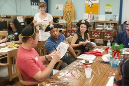 Pirate-themed murder mystery dinner hooks guests