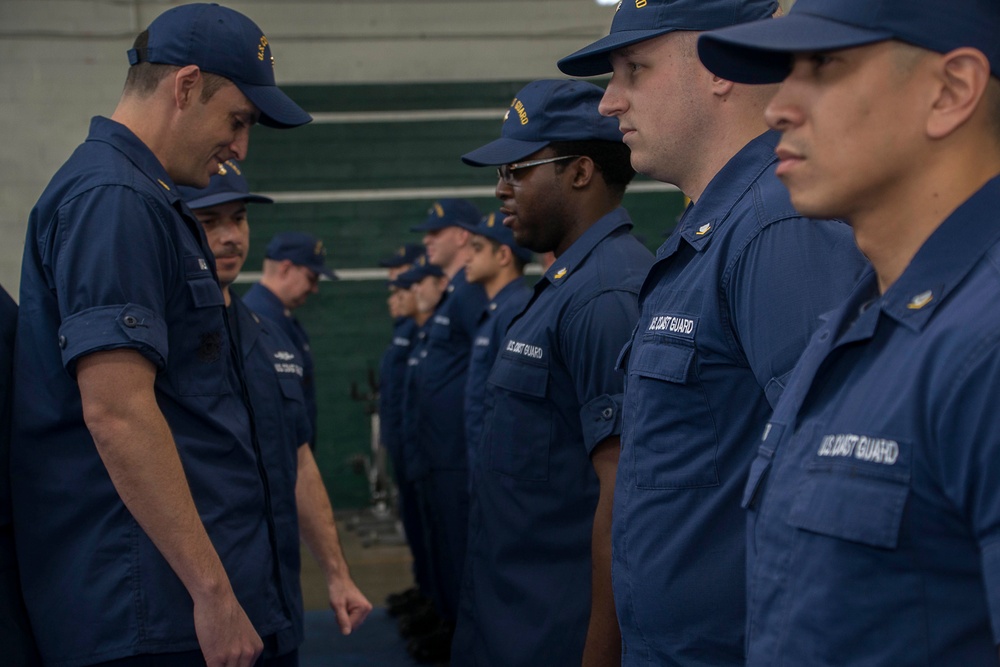 Coast Guard uniform inspection