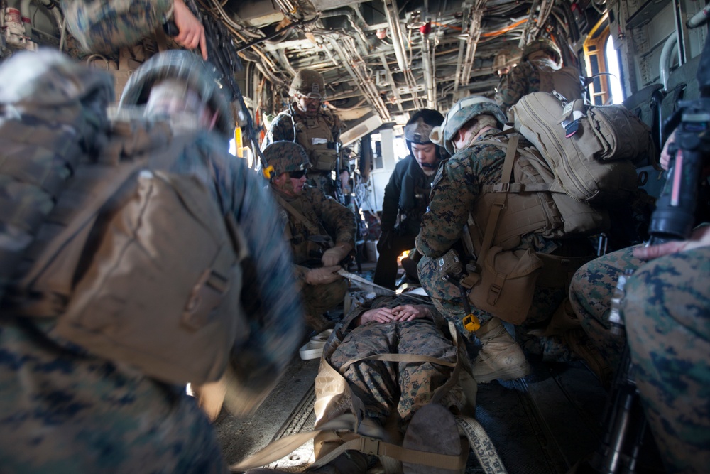 Marine Air-Ground team conducts large scale assault, offensive air support operations during Eager Response 16