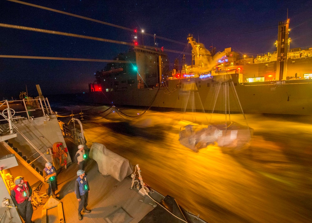 USS Bulkeley replenishment at sea