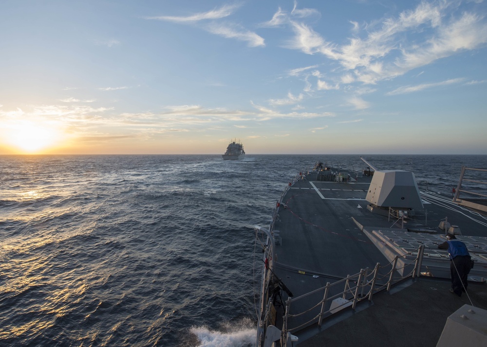 USS Bulkeley replenishment at sea
