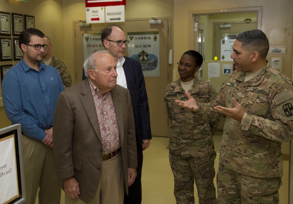 10th CSH Soldiers give hospital tour to ambassador, family