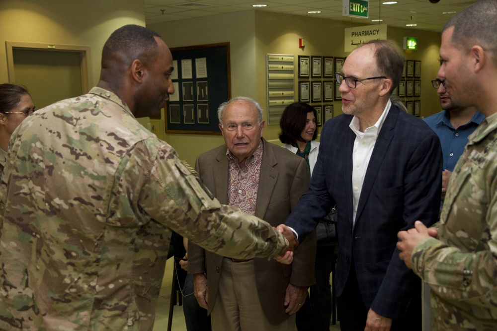 10th CSH Soldiers give hospital tour to ambassador, family