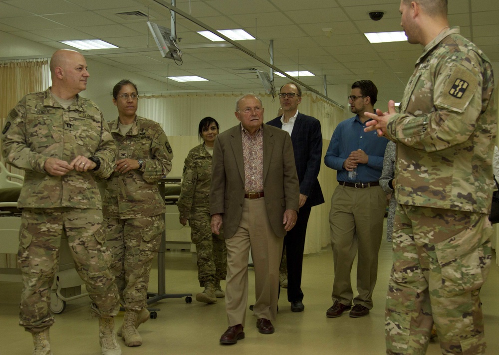 10th CSH Soldiers give hospital tour to ambassador, family
