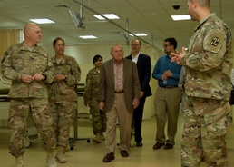 10th CSH Soldiers give hospital tour to ambassador, family