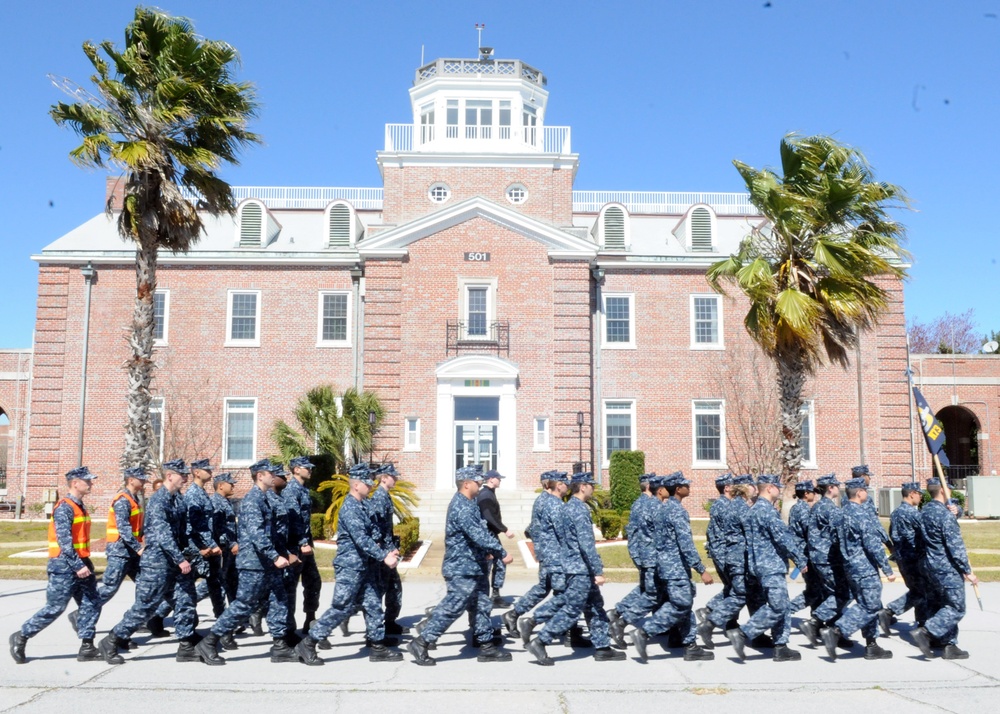 Center for Information Dominance Unit Corry Station students marching