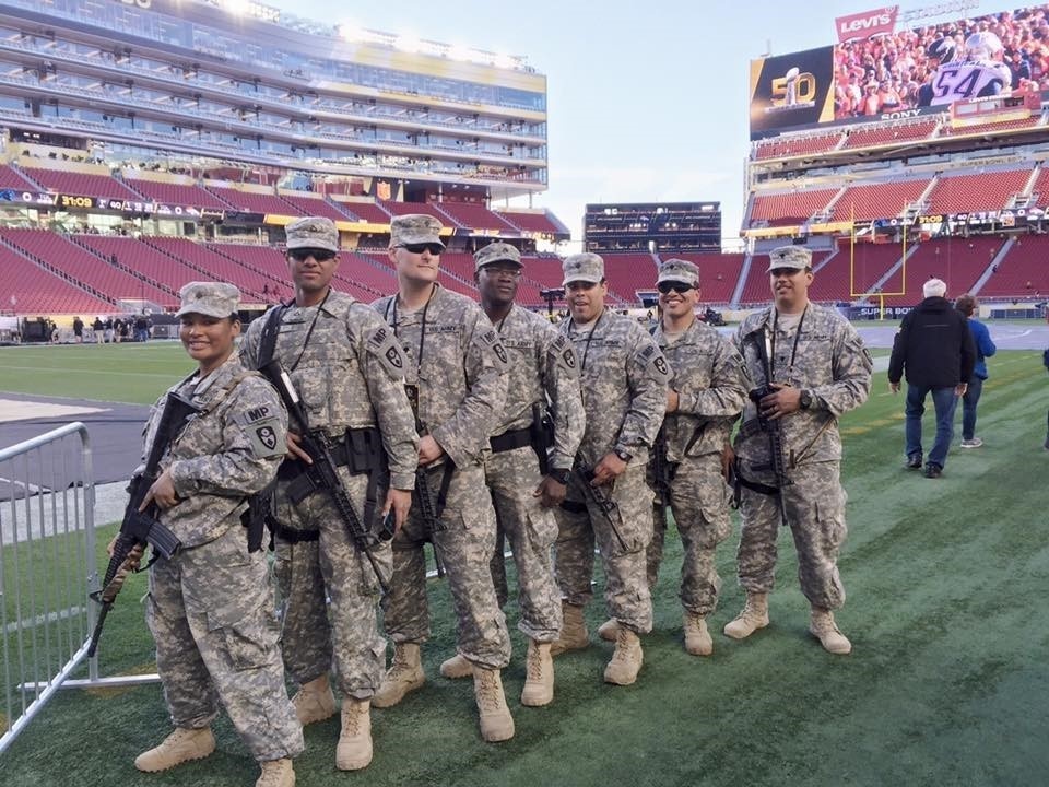Cal Guard holds the line at Super Bowl 50