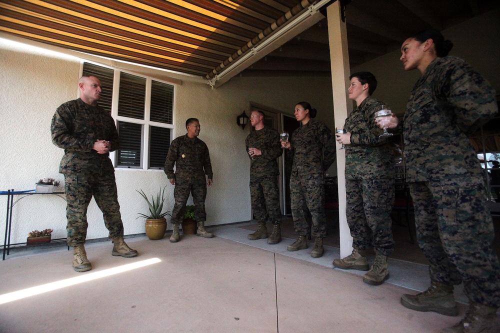 1st MLG leaders break bread with meritorious sergeants