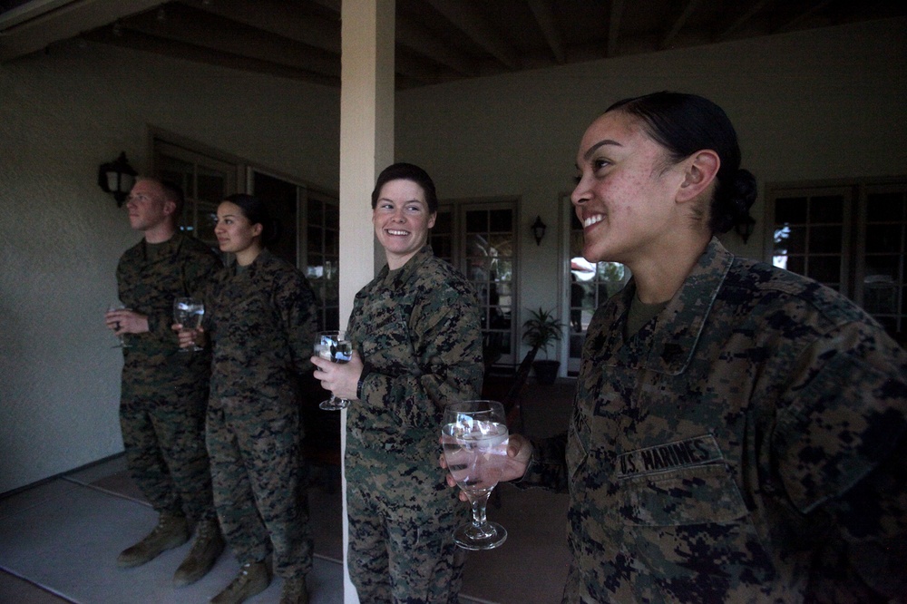 1st MLG leaders break bread with meritorious sergeants