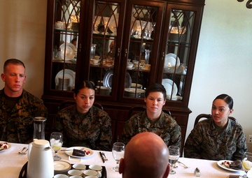 1st MLG leaders break bread with meritorious sergeants