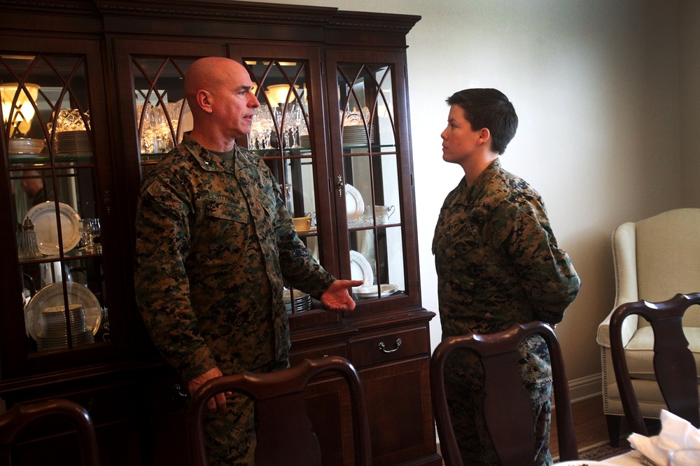 1st MLG leaders break bread with meritorious sergeants