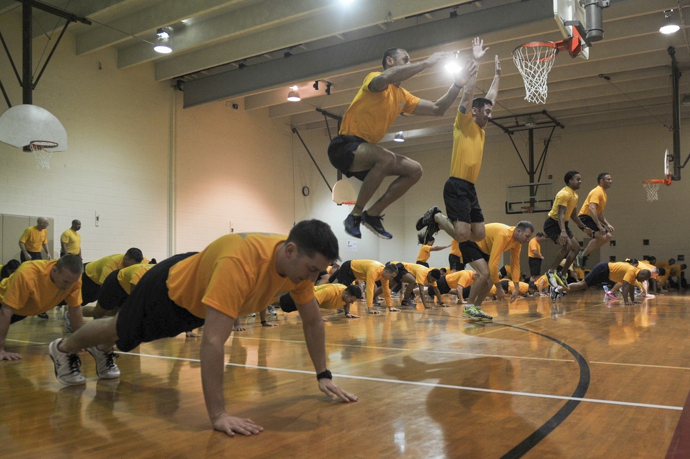 Morning physical training session at the Mount Trashmore YMCA