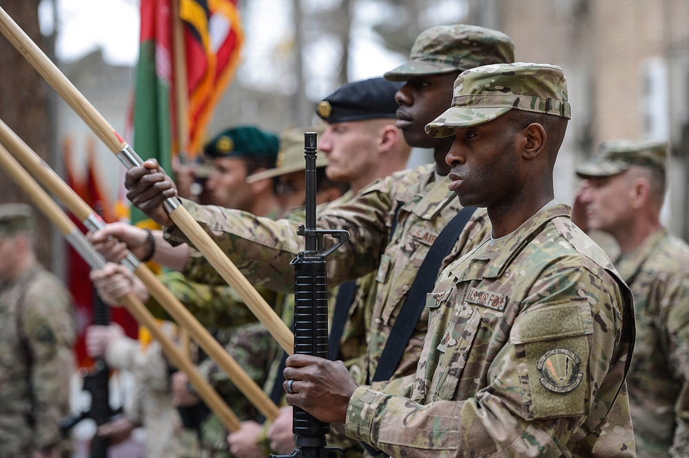 COMRS change of command ceremony – Gen. Campbell to Gen. Nicholson