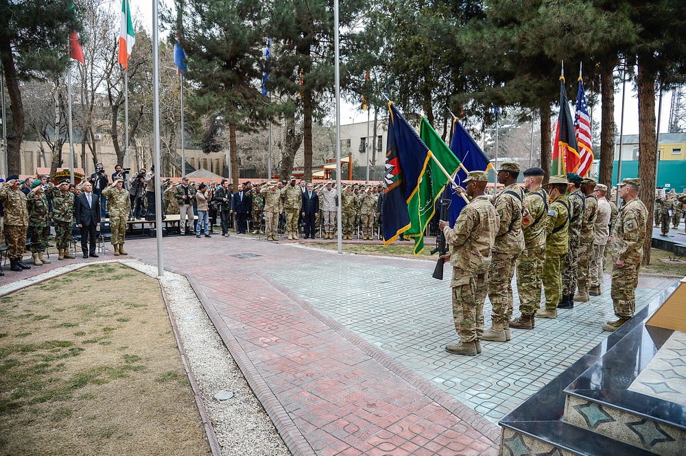 COMRS change of command ceremony – Gen. Campbell to Gen. Nicholson