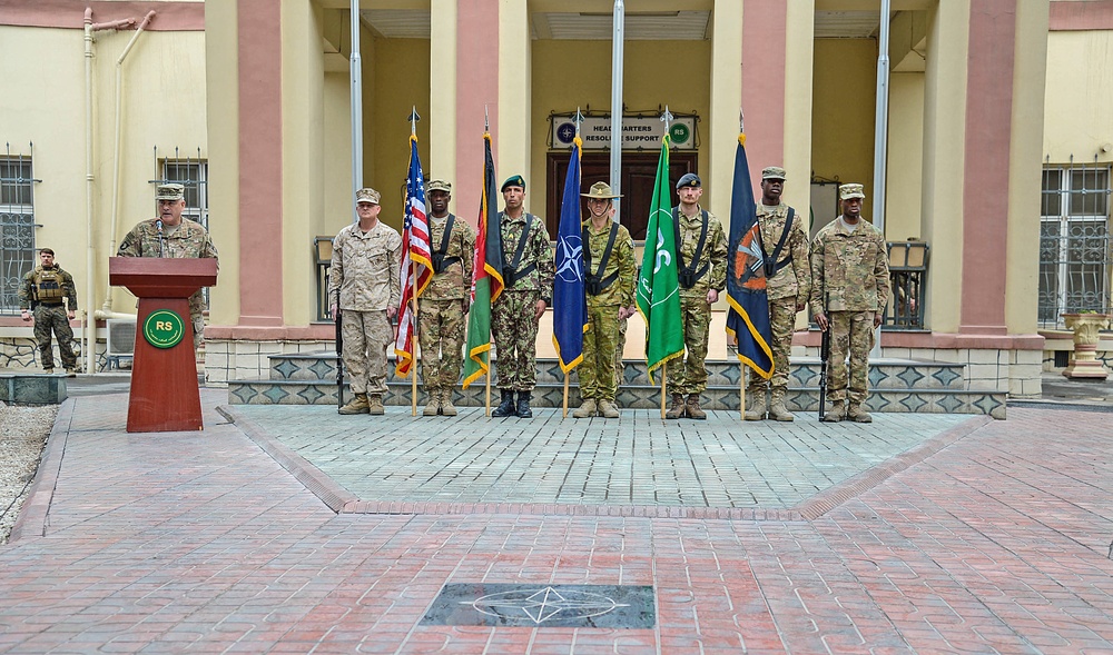 COMRS change of command ceremony – Gen. Campbell to Gen. Nicholson