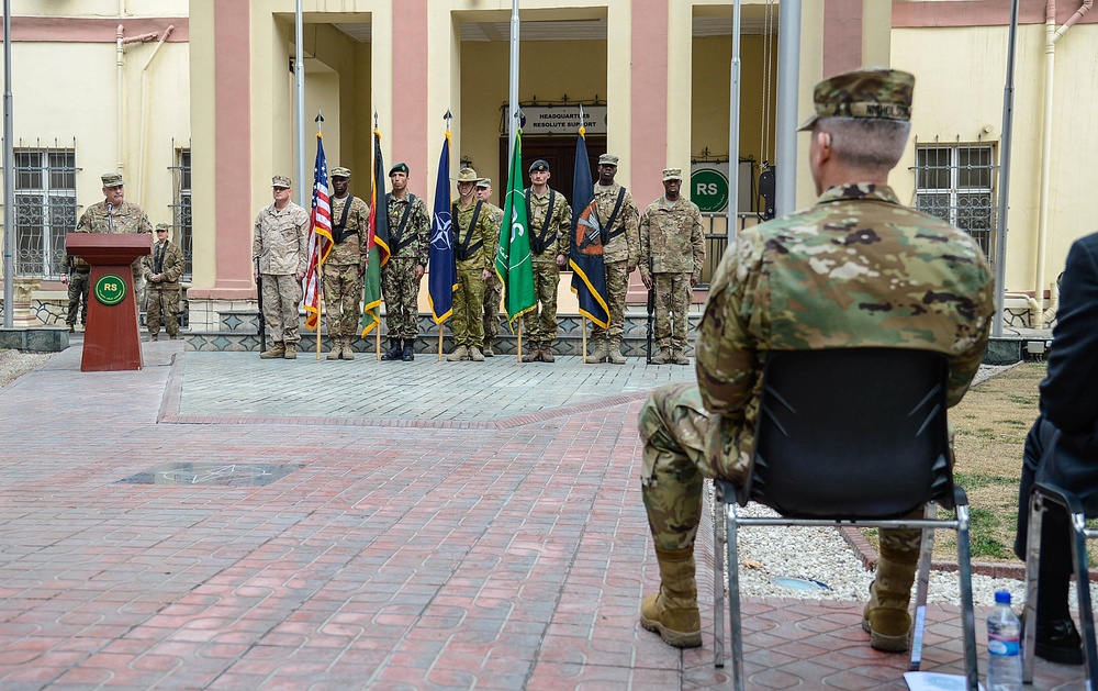 COMRS change of command ceremony – Gen. Campbell to Gen. Nicholson