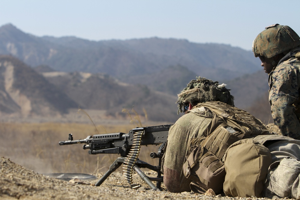 U.S. Marines and New Zealand Army Machine Gun Range