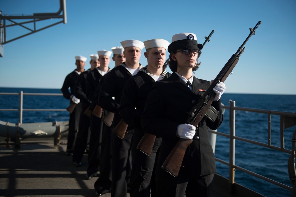 USS Dwight D. Eisenhower conducts burial at sea ceremony