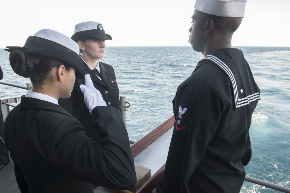 USS Dwight D. Eisenhower conducts burial at sea ceremony