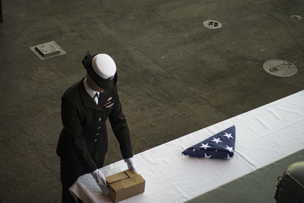 USS Dwight D. Eisenhower conducts burial at sea ceremony