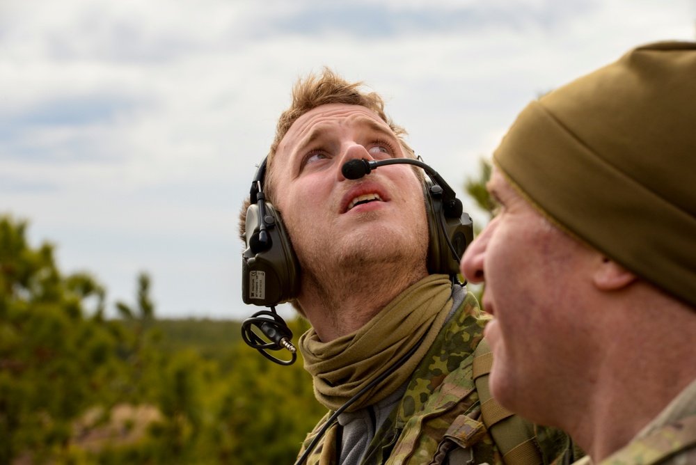 Combined training with German JTACs at Warren Grove Range