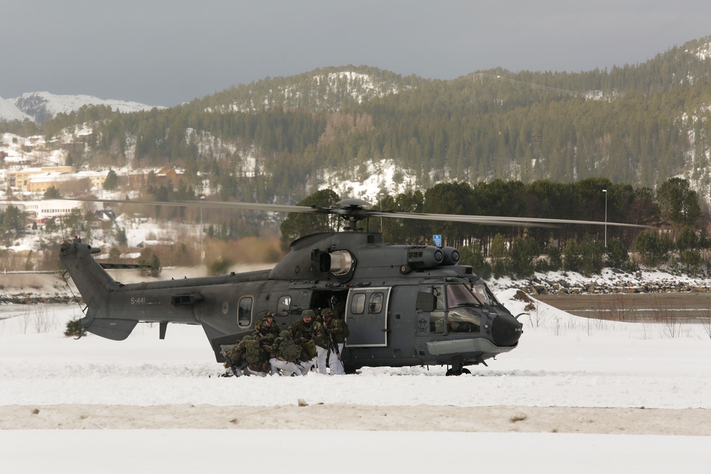 Cold Response 16 lands in Norwegian fjords