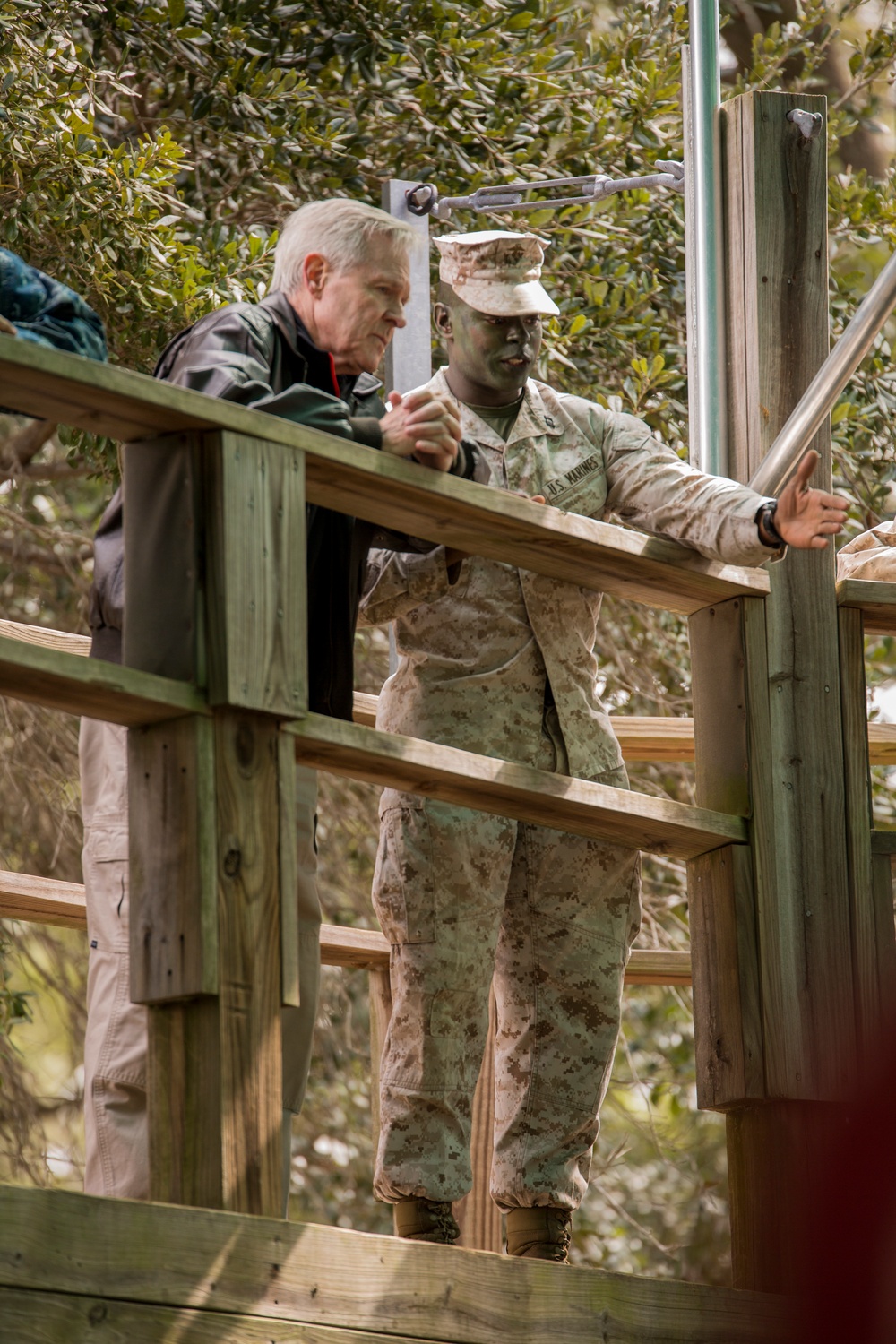 Secretary of the Navy Ray Mabus sees how Parris Island makes Marines