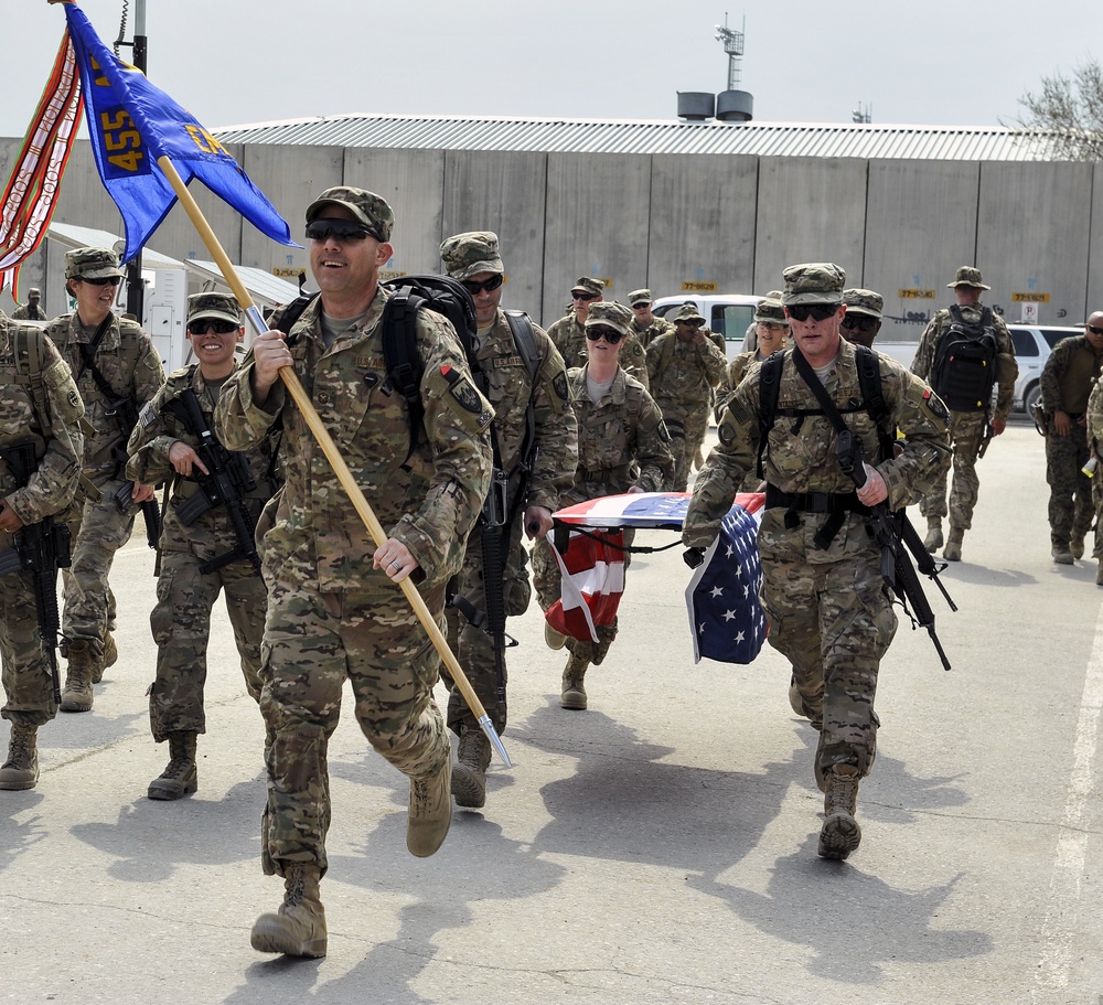 Bagram remembers, marches for fallen PJ