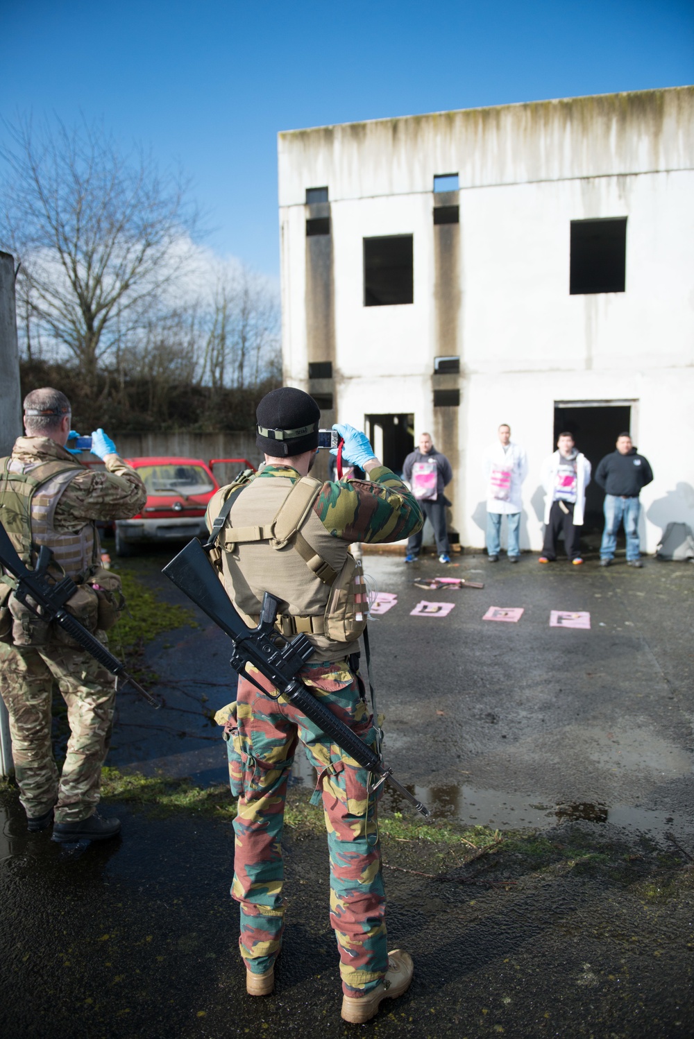 US Airmen role-play in a Special Operations Forces Training