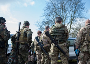 US Airmen role-play in a Special Operations Forces Training