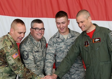 Cutting the birthday cake