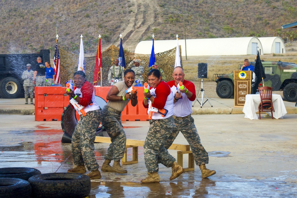 Water bombs away at Air Force birthday