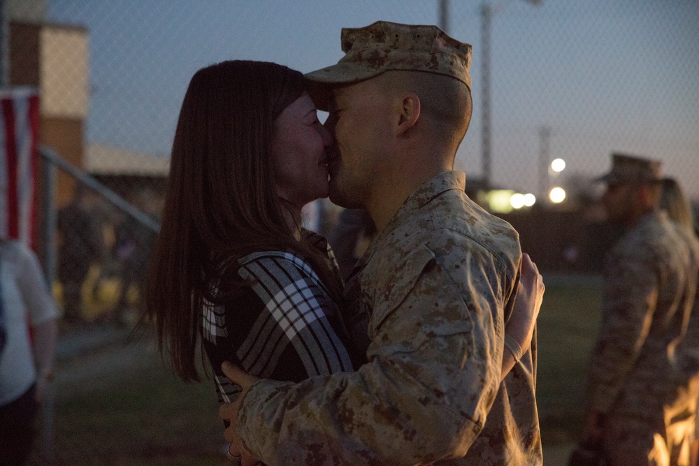 Families Reunite as Marines Return From Deployment
