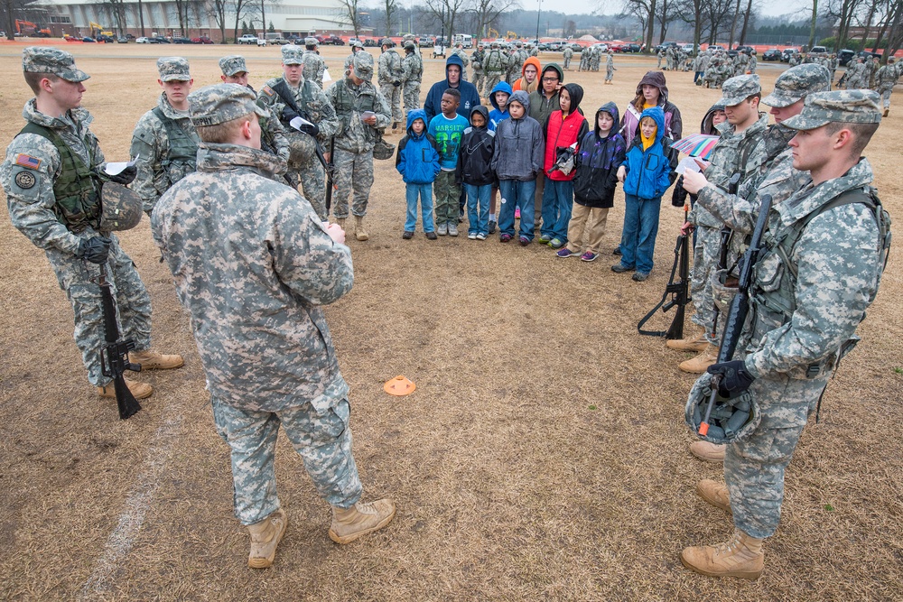 Clemson ROTC cadets teach the future soldiers of America