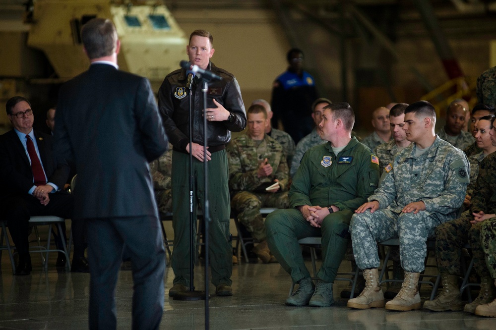 Secretary of defense visits JBLM