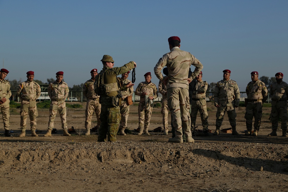 Task Group Taji conducts skills test with Iraqi soldiers assigned to Nineveh Operations Command