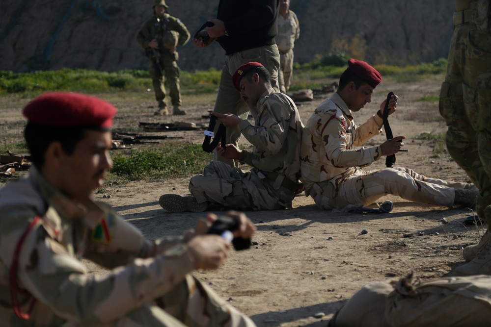 Task Group Taji conducts skills test with Iraqi soldiers assigned to Nineveh Operations Command