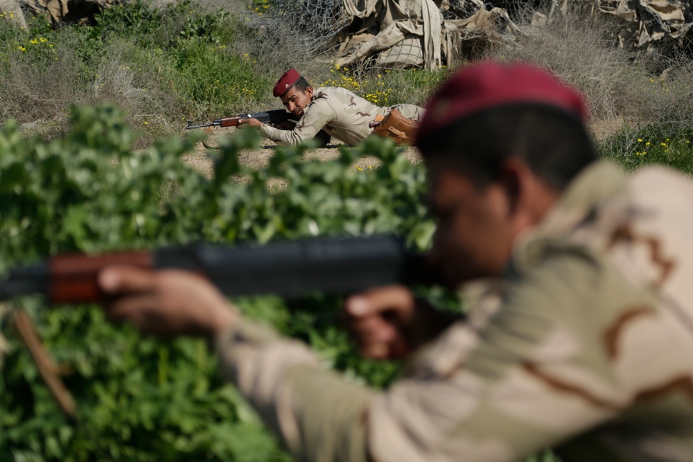 Task Group Taji conducts skills test with Iraqi soldiers assigned to Nineveh Operations Command