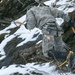 Vermont National Guard Soldier rappels down ice wall