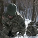 Vermont National Guard Soldier shovels snow