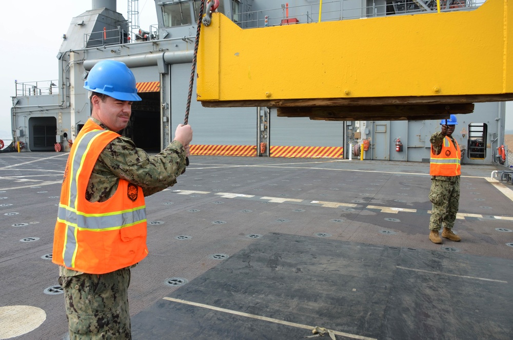 Shipboard  crane training