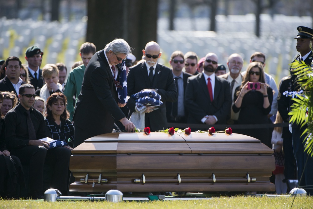 Graveside service for US Army Sgt. 1st Class Matthew Q. McClintock takes place in Section 60 of Arlington National Cemetery