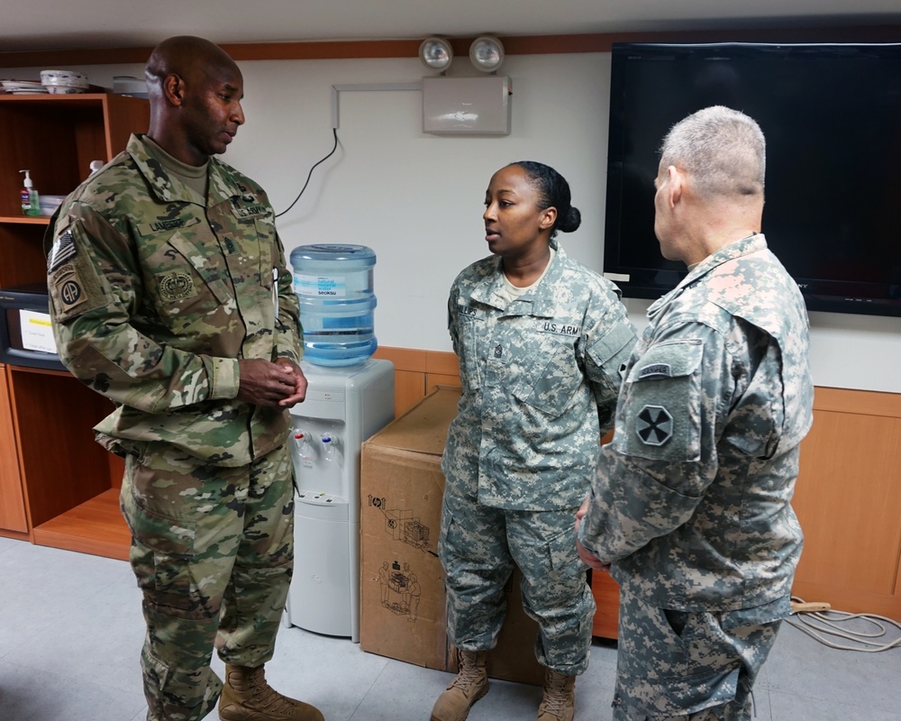 Command Sgt. Maj. Lambert visits troops