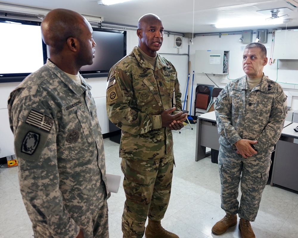 Command Sgt. Maj. Lambert visits troops in Korea