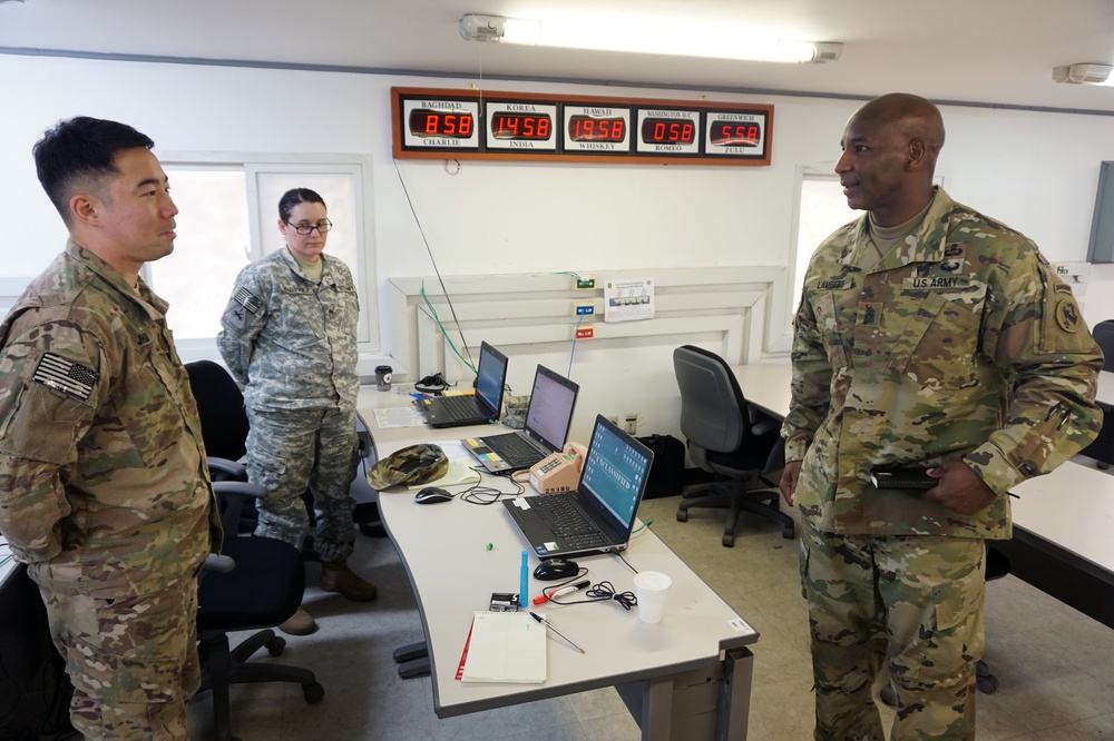 Command Sgt. Maj. Lambert visits troops in Korea