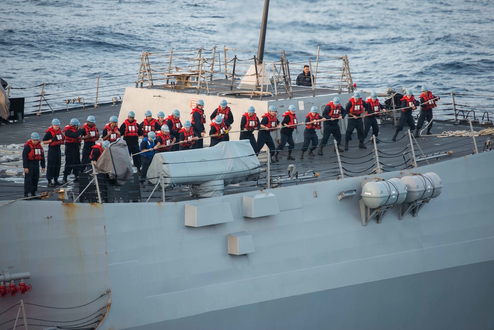 Refueling at sea