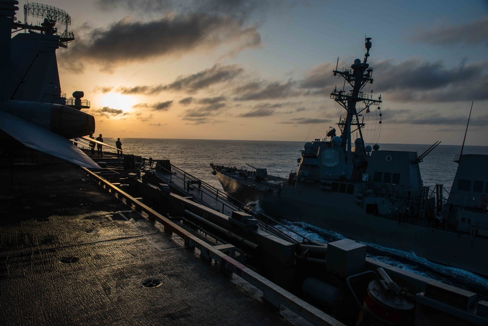 Refueling at sea