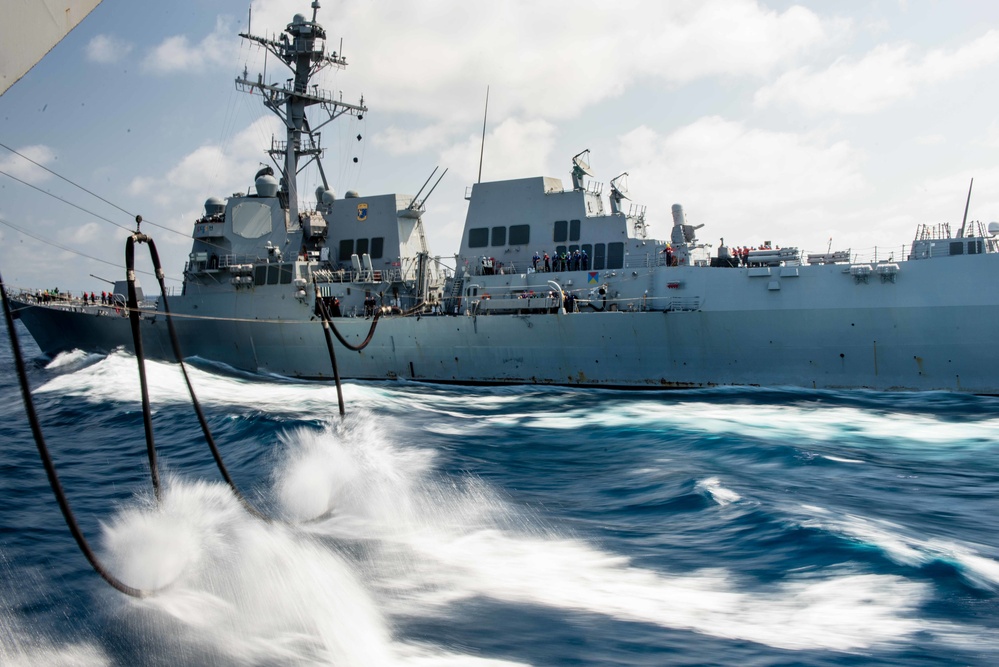 Refueling at sea