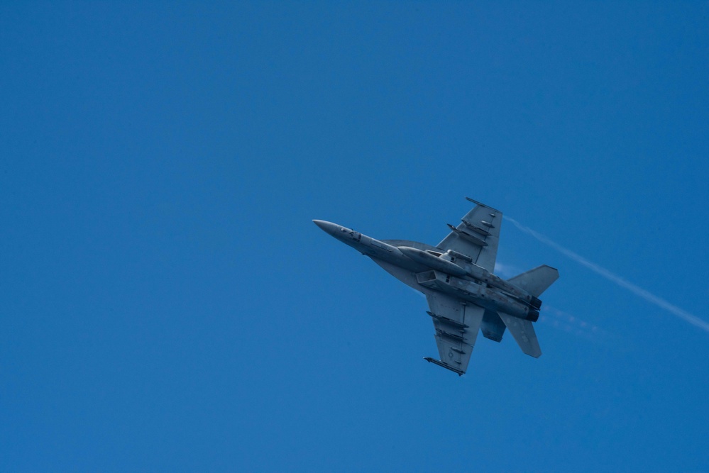 Air power demonstration over USS John C. Stennis